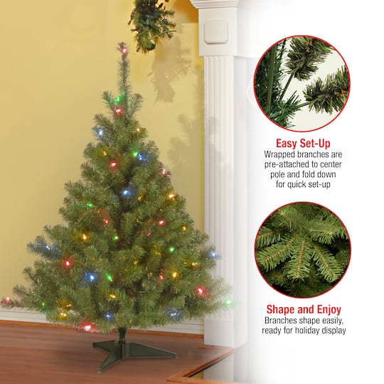 4 ft. Pre-Lit Kincaid Spruce Artificial Christmas Tree